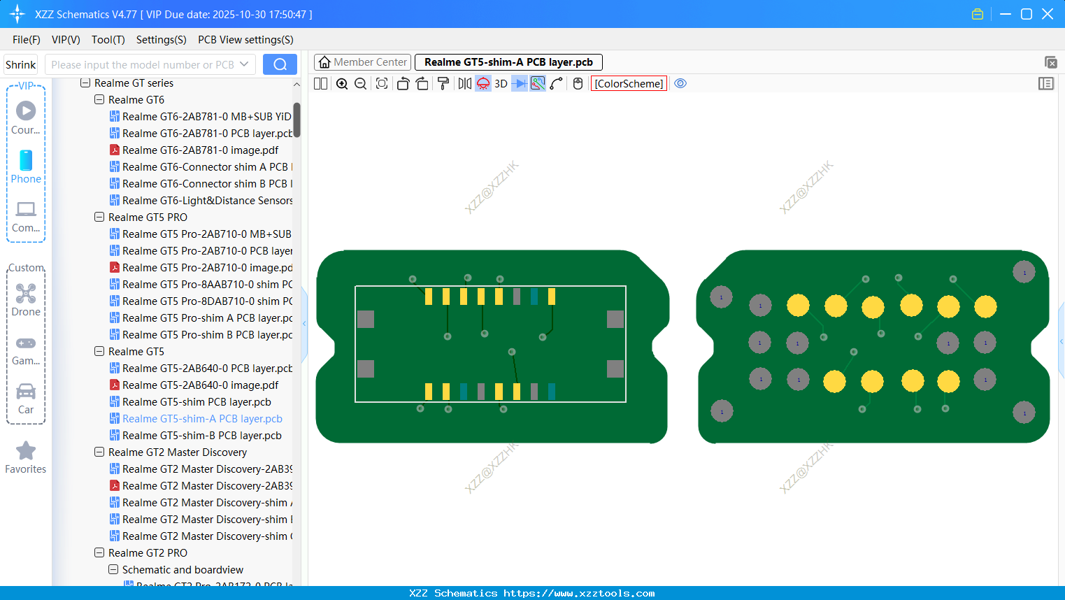 Realme GT5-shim-A PCB Layer